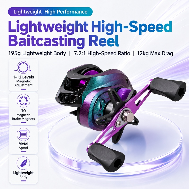 Ice Fishing Line - Lightweight color-changing drip wheel, high speed